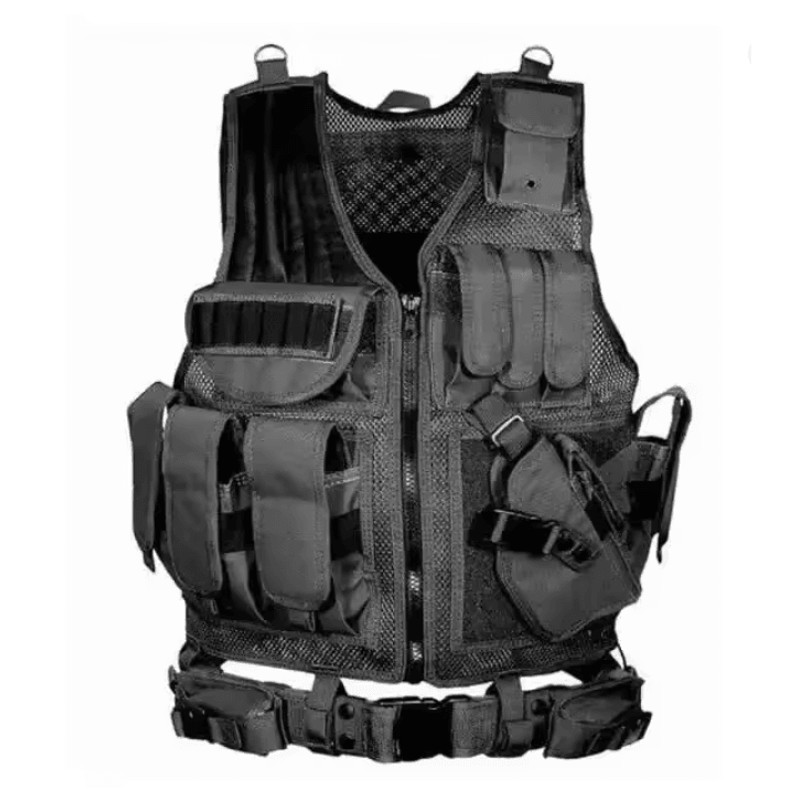 Tactical Vest Multi Pocket Combat Security Vest For Hunting Outdoor Training And Airsoft 3
