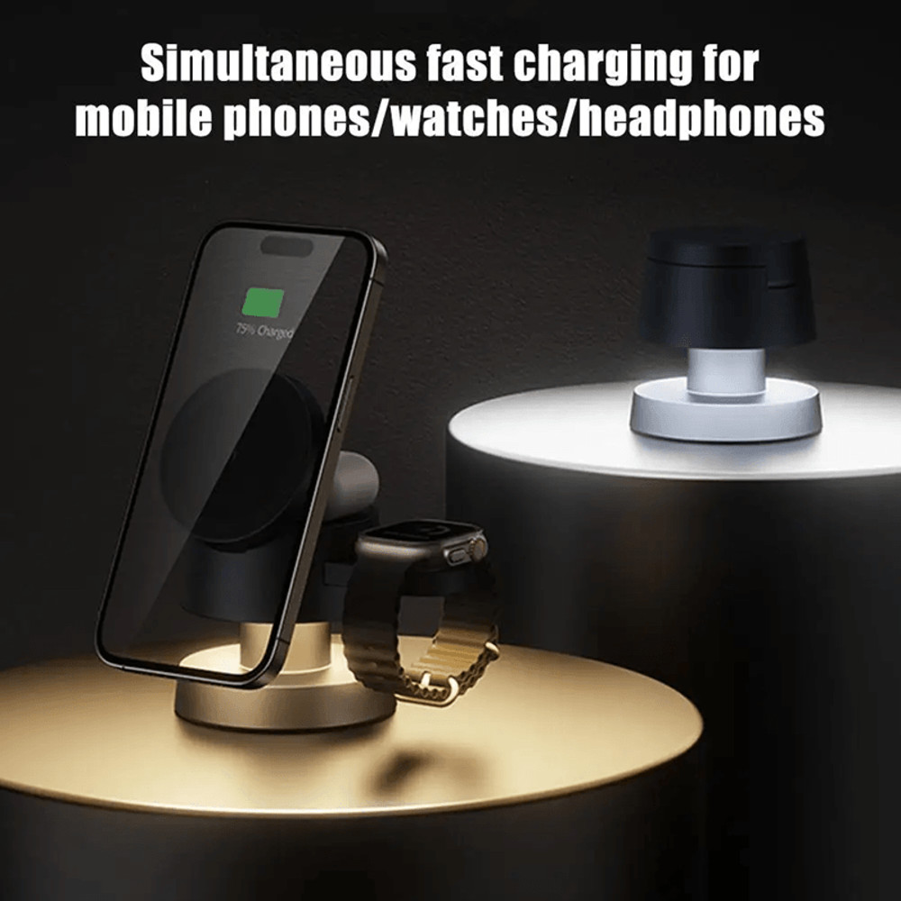 Mushroom Lamp Wireless Charger 4 In 1 Magnetic Night Light Charging Station 3