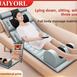 electric full body massage mattress with heating and vibration cushion