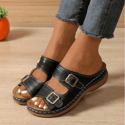 womens wedge slippers orthopedic open toe platform sandals