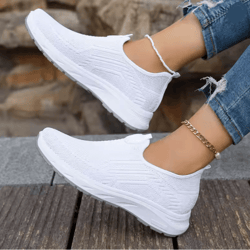 womens slip on sneakers breathable walking shoes casual comfort flats