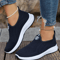 Womens Slip On Sneakers Breathable Walking Shoes Casual Comfort Flats 7