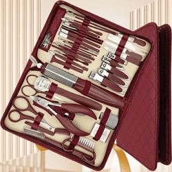 42 in 1 manicure and pedicure set stainless steel grooming travel kit