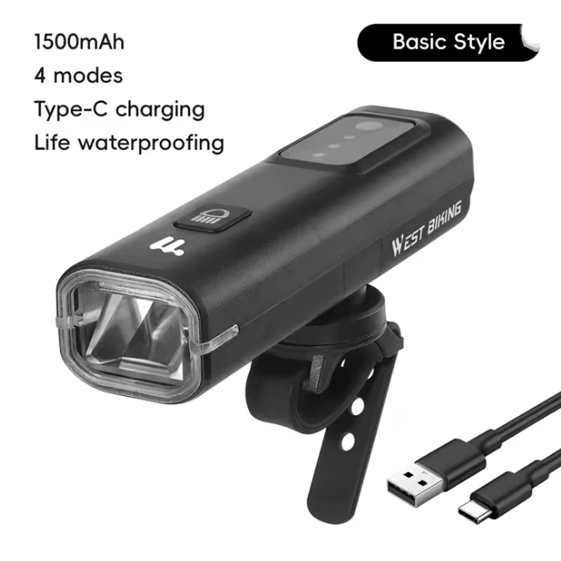 Intelligent Bike Headlight 400 Lumen Front Light With Quick Release Mount 3
