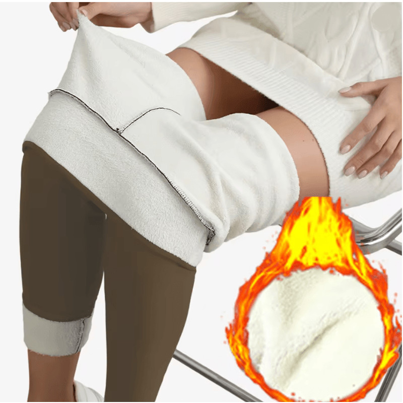 Womens Winter Warm Leggings High Waist Velvet Lined Stretch Pants 1