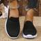 Womens Breathable Slip On Sneakers Lightweight Knit Comfort Walking Shoes 2