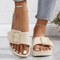 Womens Platform Sandals Lightweight Slip On Slippers With Buckle And Thick Sole 1