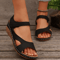 Womens Summer Wedge Sandals Soft Casual Heeled Sandals 2
