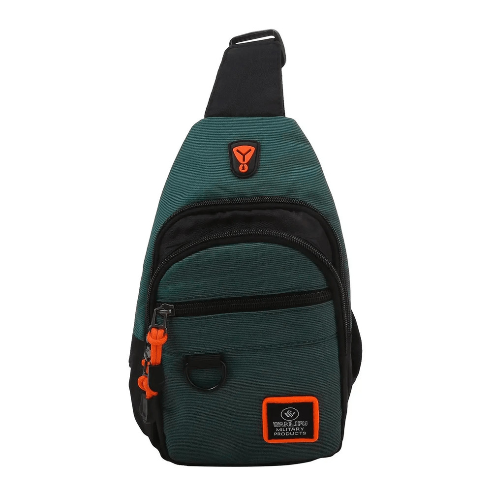 Mens Crossbody Shoulder Bag Multi Layer Business Chest Bag 2