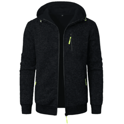 mens oversized hoodie jacket winter warm zipper sweatshirt