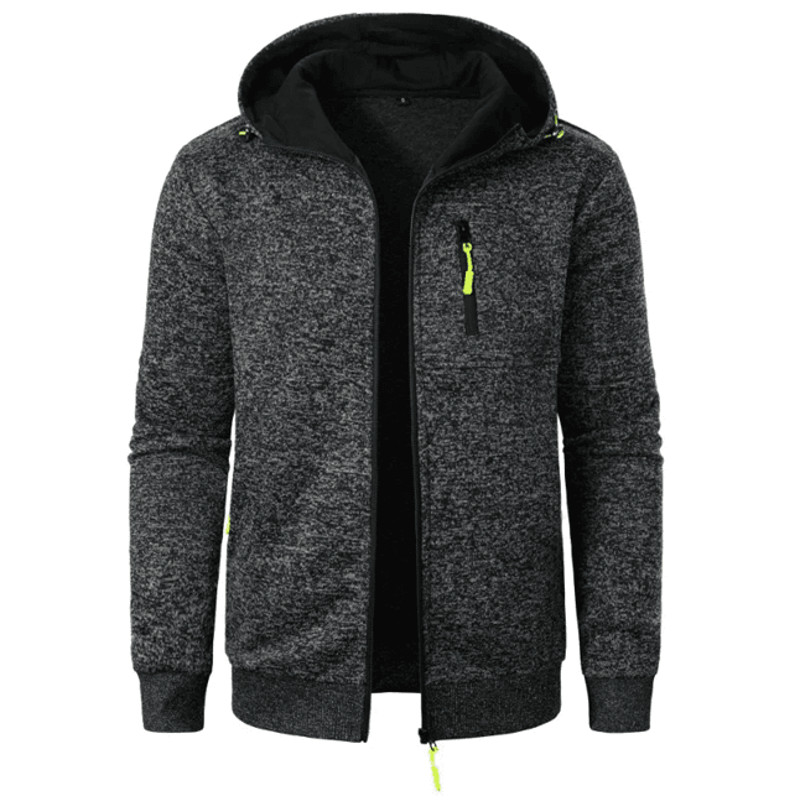 Mens Oversized Hoodie Jacket Winter Warm Zipper Sweatshirt 2