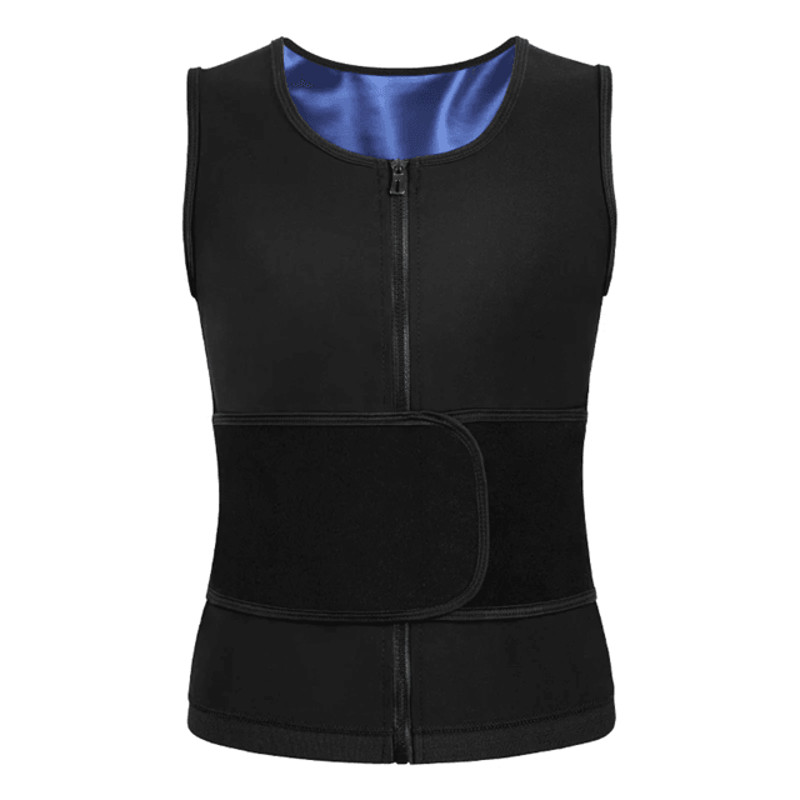 Mens Sauna Sweat Vest Body Shaper With Zipper 3
