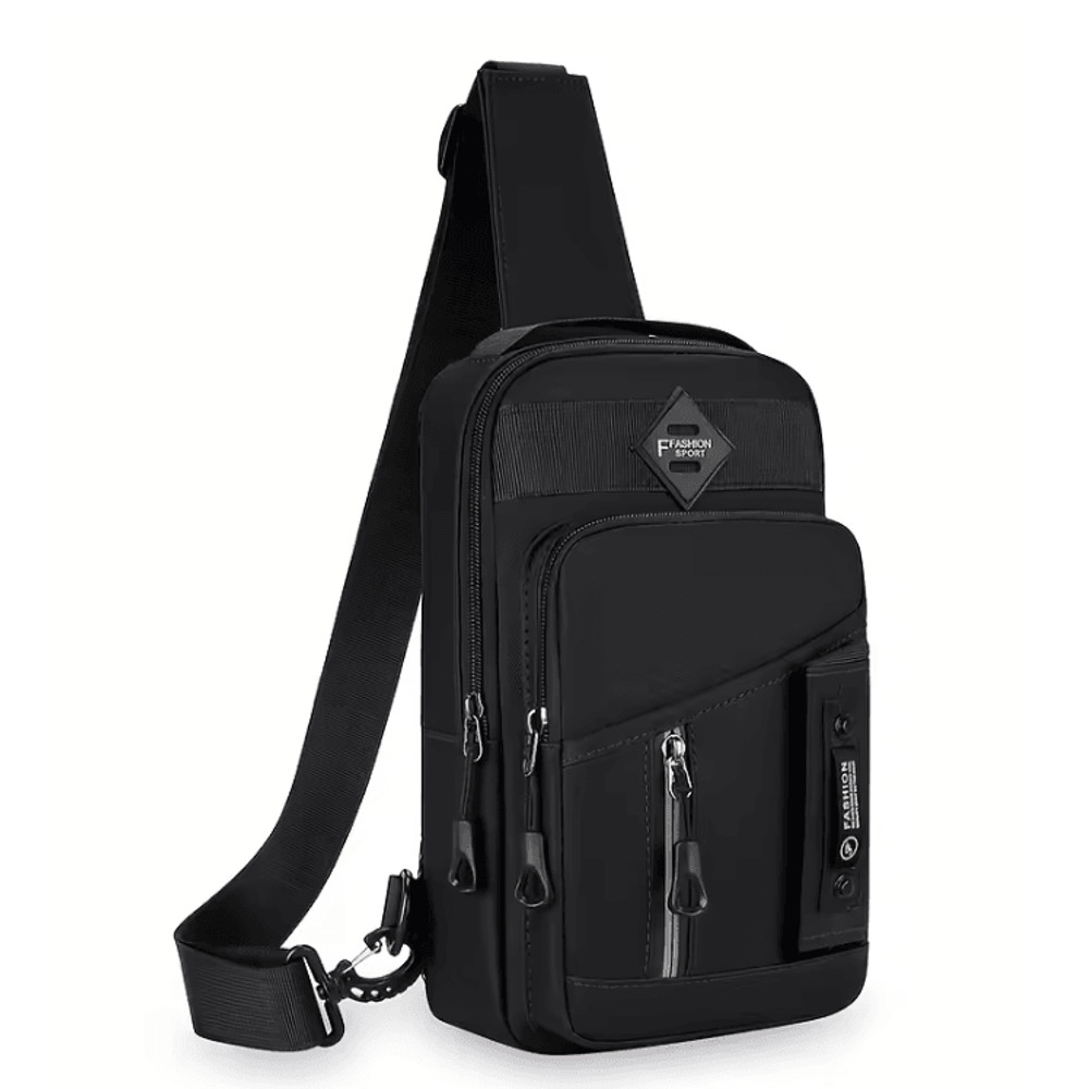 Mens Outdoor Chest Bag Stylish Nylon Crossbody Sling With Multiple Compartments 3