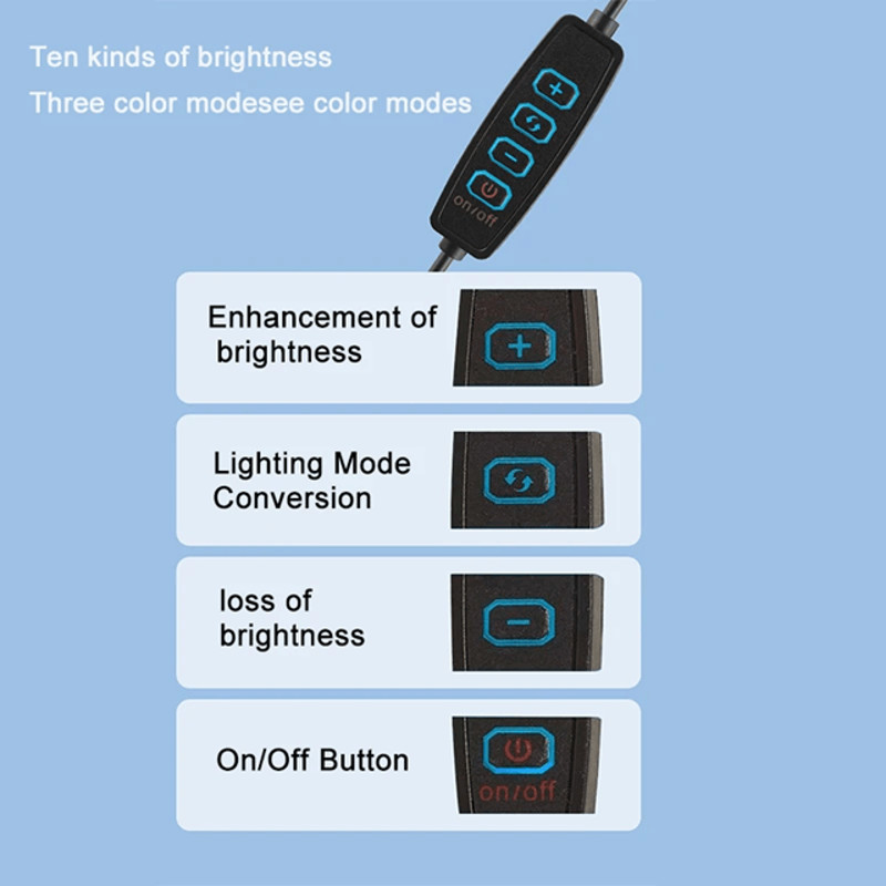 AquaGlow USB Aquarium LED Lamp Clip On Full Spectrum Dimmable Light For Fish Tanks And Aquatic Plan 2