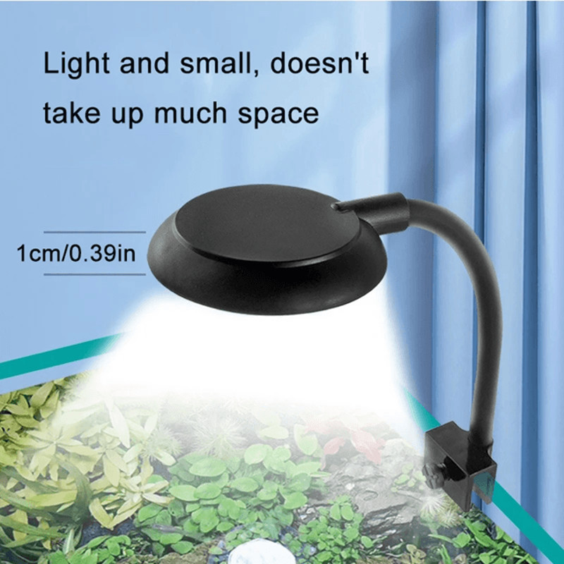 AquaGlow USB Aquarium LED Lamp Clip On Full Spectrum Dimmable Light For Fish Tanks And Aquatic Plan 3