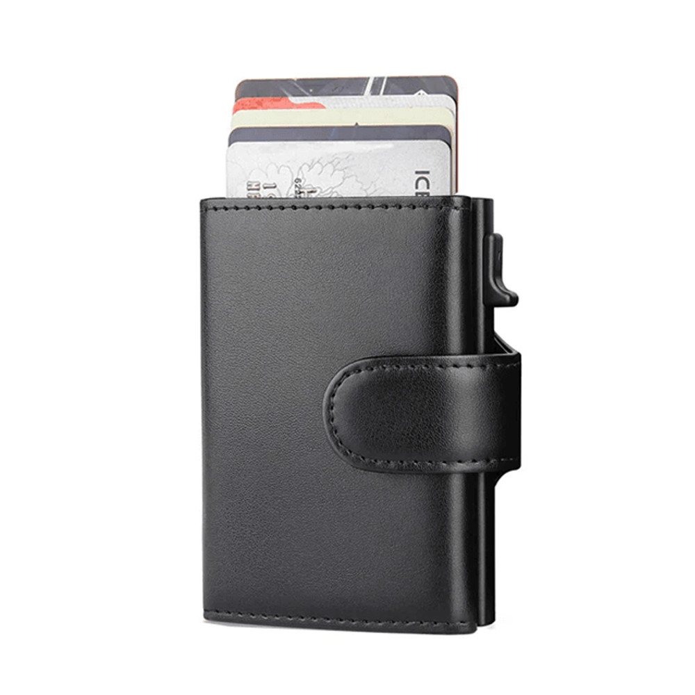 Mens RFID Leather Wallet Slim Trifold Card Holder With Coin Pocket 5