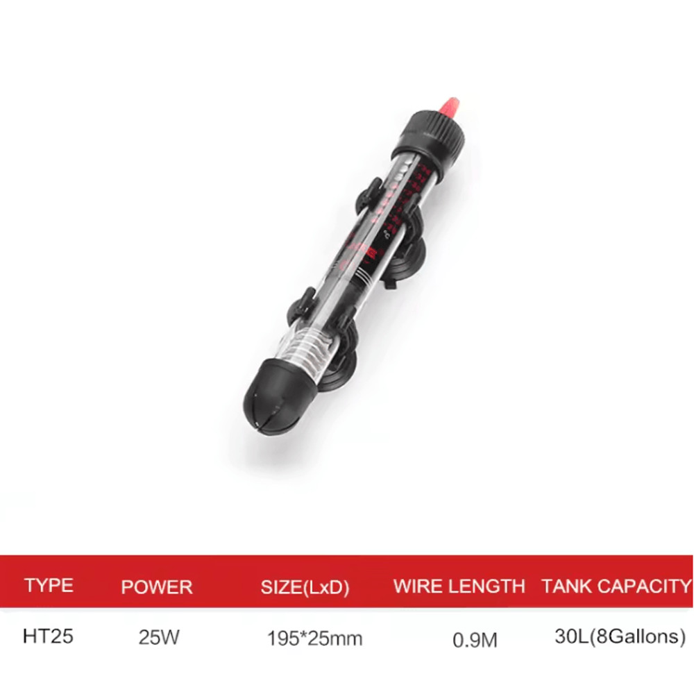 Aquarium Heater Rod Adjustable Temperature Submersible Fish Tank Water Heater 3