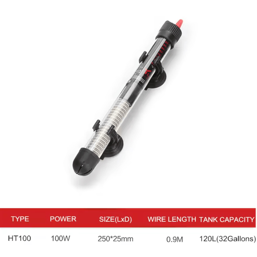 Aquarium Heater Rod Adjustable Temperature Submersible Fish Tank Water Heater 5