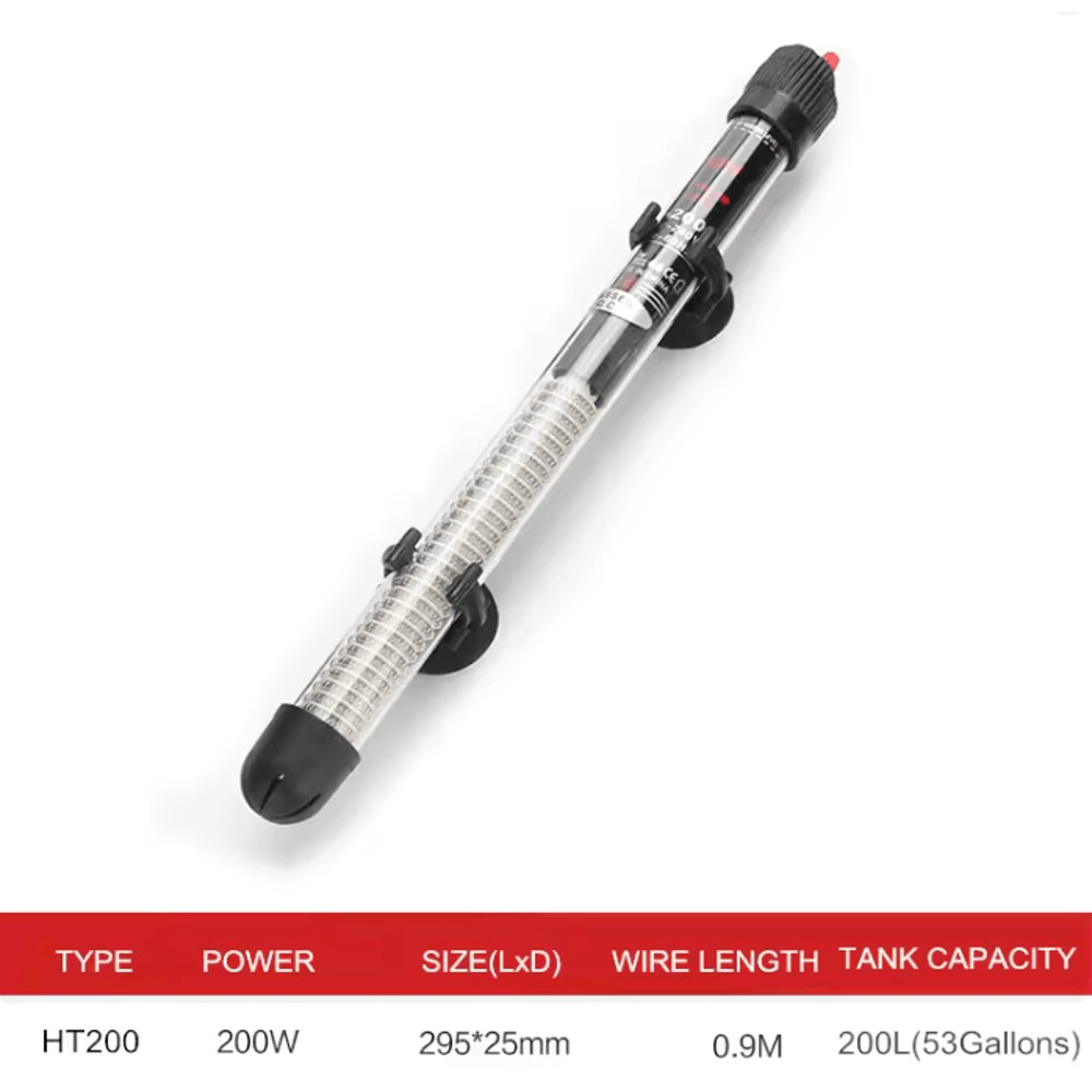 Aquarium Heater Rod Adjustable Temperature Submersible Fish Tank Water Heater 6