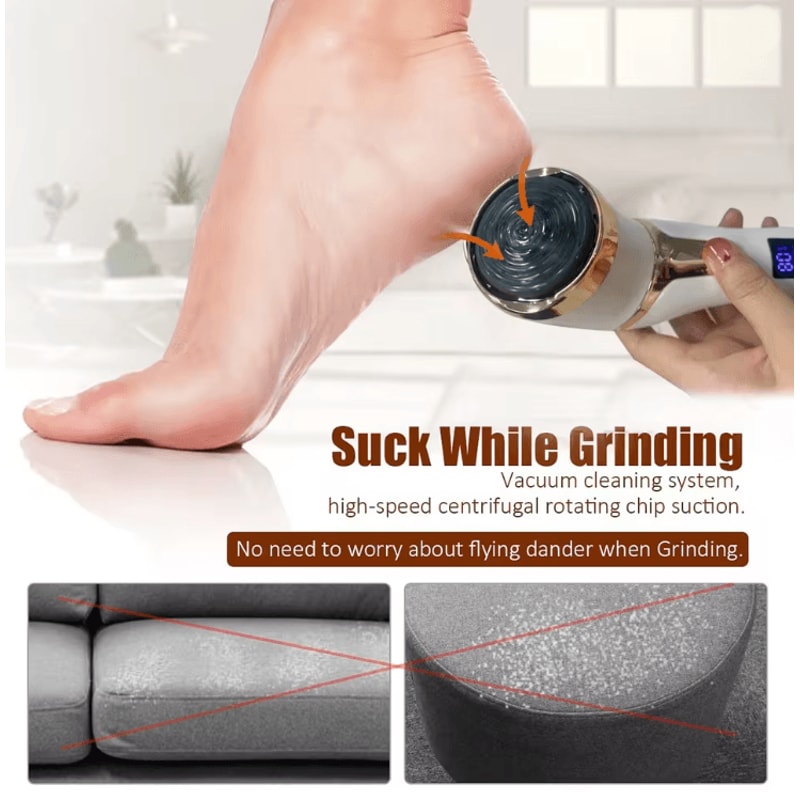 Electric Pedicure Callus Remover Professional Foot Grinder For Smooth Skin 2
