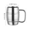 Double Wall Stainless Steel Beer Mug Insulated Coffee Cup With Handle For Camping And Outdoor Use 3