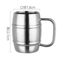 Double Wall Stainless Steel Beer Mug Insulated Coffee Cup With Handle For Camping And Outdoor Use 4