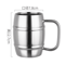 Double Wall Stainless Steel Beer Mug Insulated Coffee Cup With Handle For Camping And Outdoor Use 4