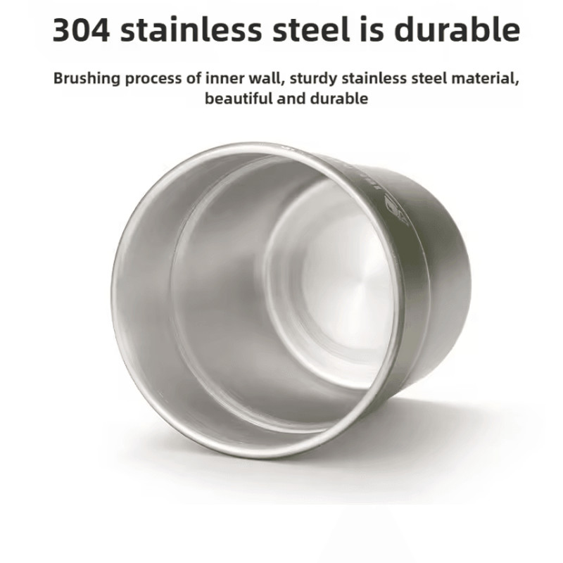 Stainless Steel Camping Cup Outdoor Beer Mug With Storage Bag 1