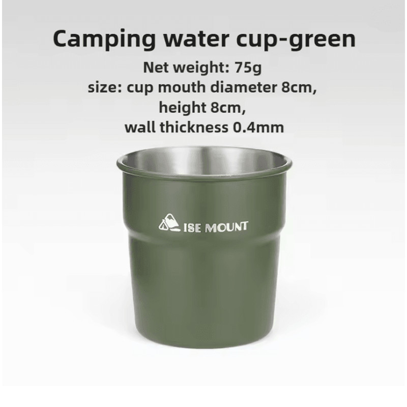 Stainless Steel Camping Cup Outdoor Beer Mug With Storage Bag 2