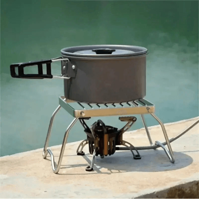Stainless Steel Camping Stove Holder Portable Folding Barbecue Rack And Pot Stand 1