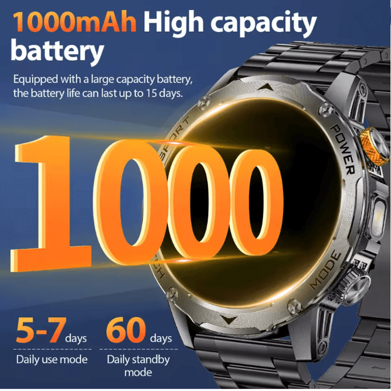 AMOLED Smart Watch For Men With Fitness Tracking Bluetooth Calling And Waterproof Design 1