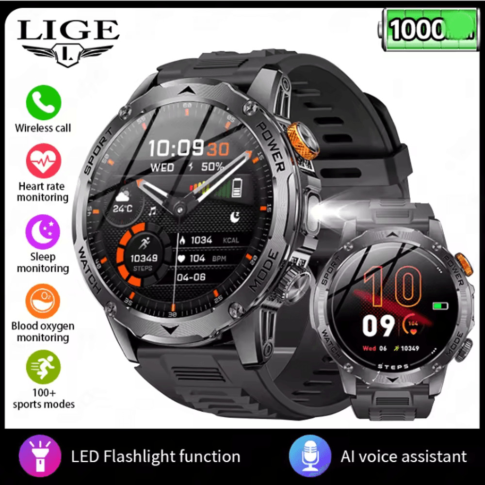 AMOLED Smart Watch For Men With Fitness Tracking Bluetooth Calling And Waterproof Design 3