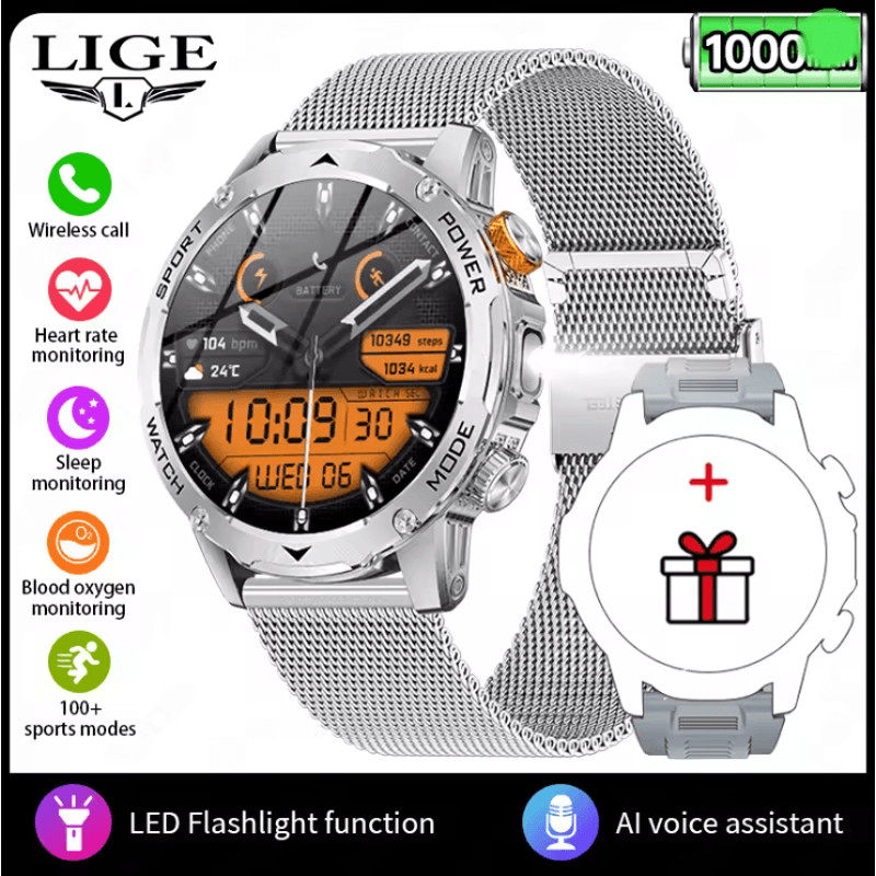 AMOLED Smart Watch For Men With Fitness Tracking Bluetooth Calling And Waterproof Design 6