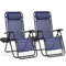 Zero Gravity Lounge Chairs Set Of 2 Portable Recliners With Cup Holder And Adjustable Pillow 5