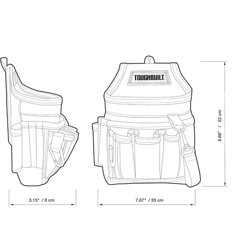 Toughbuilt Electrician Tool Pouch With Padded Belt And Shoulder Strap 4