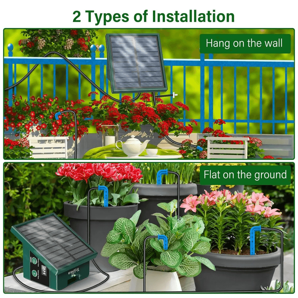 Solar Powered Automatic Drip Irrigation System For Garden And Balcony 2