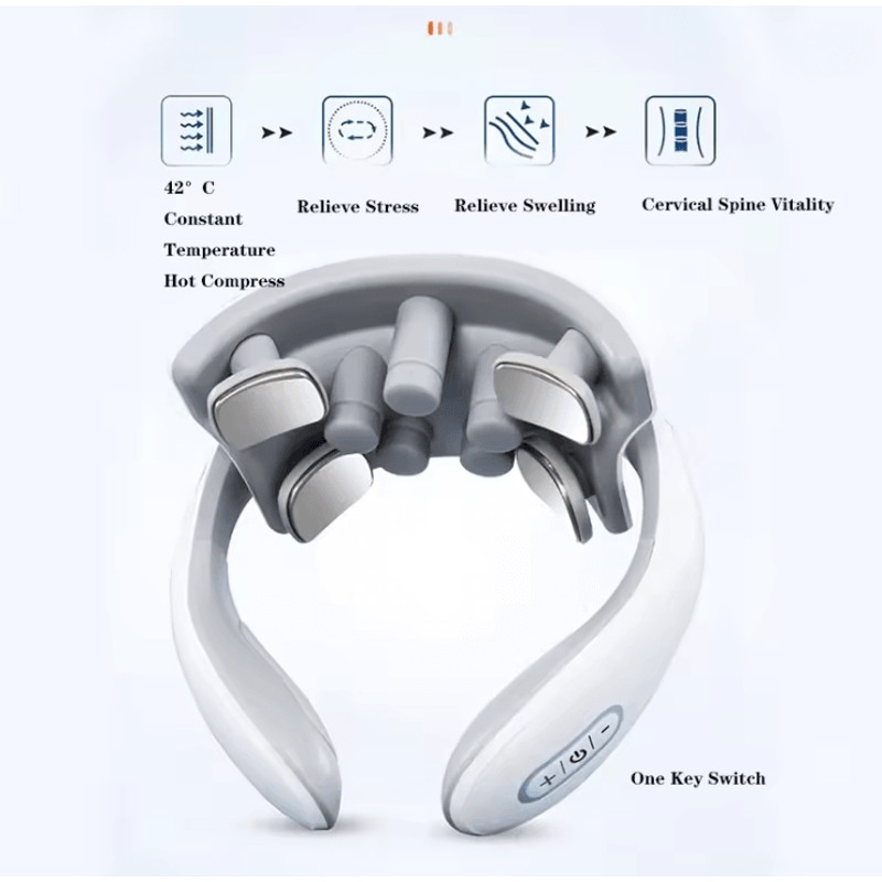 Smart Electric Neck Massager With Heat And Pulse Therapy 2