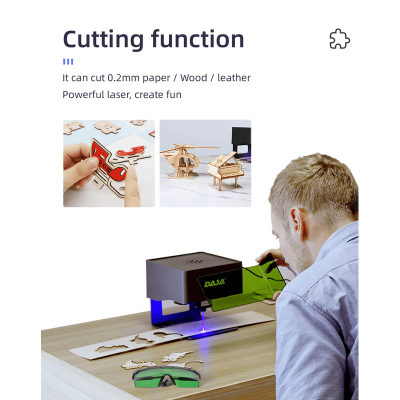 DAJA DJ6 Mini Portable Laser Engraver Bluetooth CNC Machine For Wood Leather And Plastic 3
