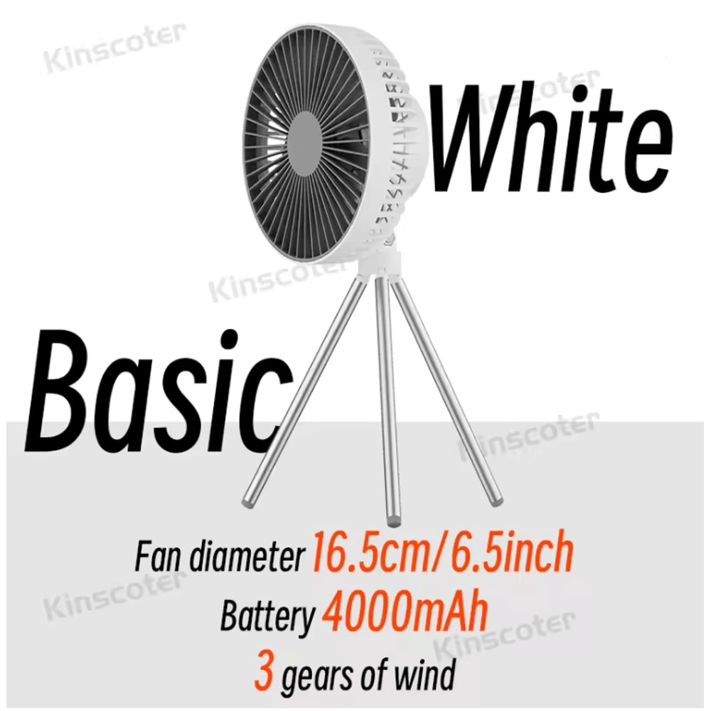 Rechargeable Camping Fan With LED Light And Power Bank Portable Desk And Ceiling Fan 6