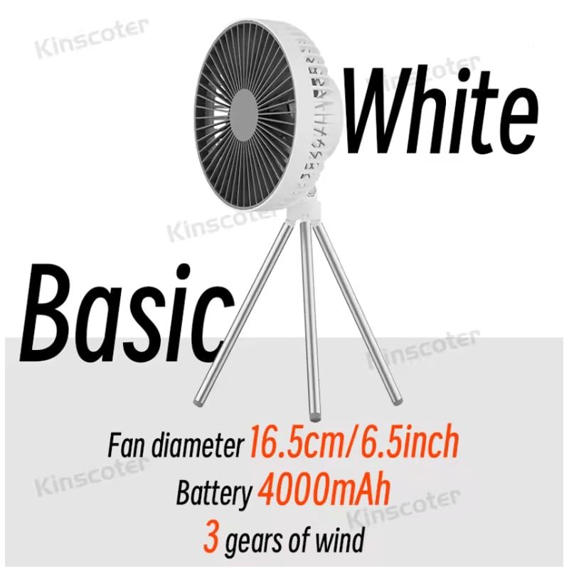 Rechargeable Camping Fan With LED Light And Power Bank Portable Desk And Ceiling Fan 6