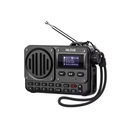 mlove bv800 portable bluetooth speaker with fm radio and lcd