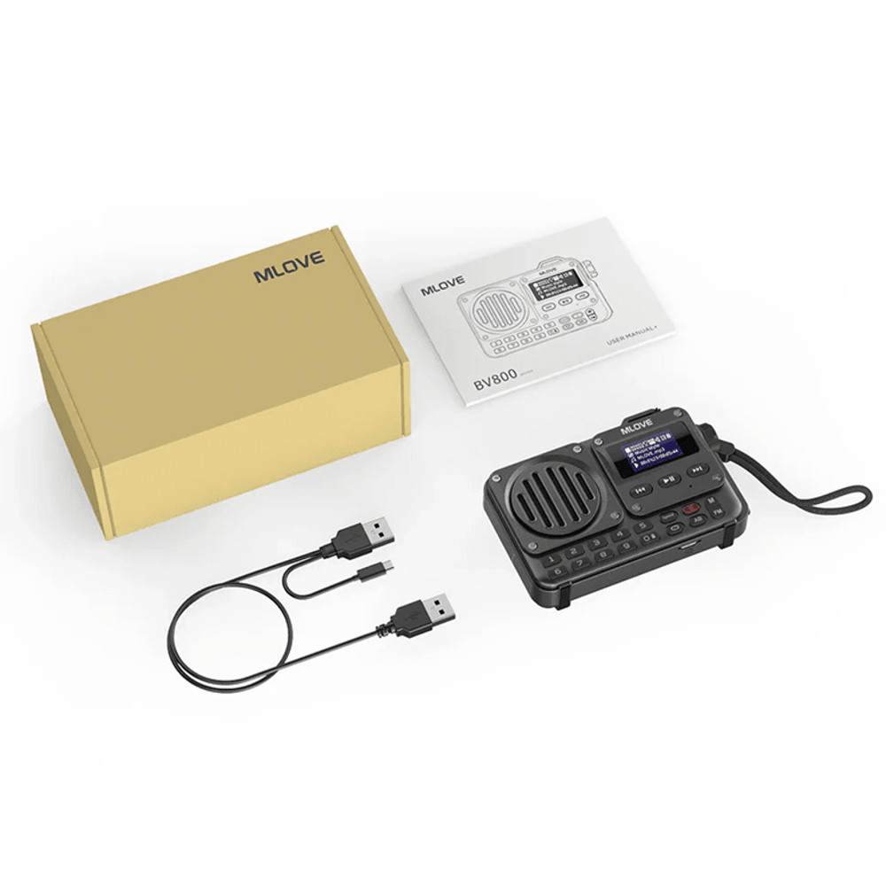 MLOVE BV800 Portable Bluetooth Speaker With FM Radio And LCD 7