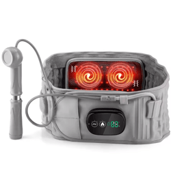 heating waist massager belt with vibration and inflatable back support