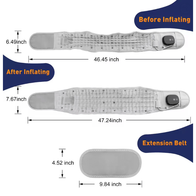 Heating Waist Massager Belt With Vibration And Inflatable Back Support 3