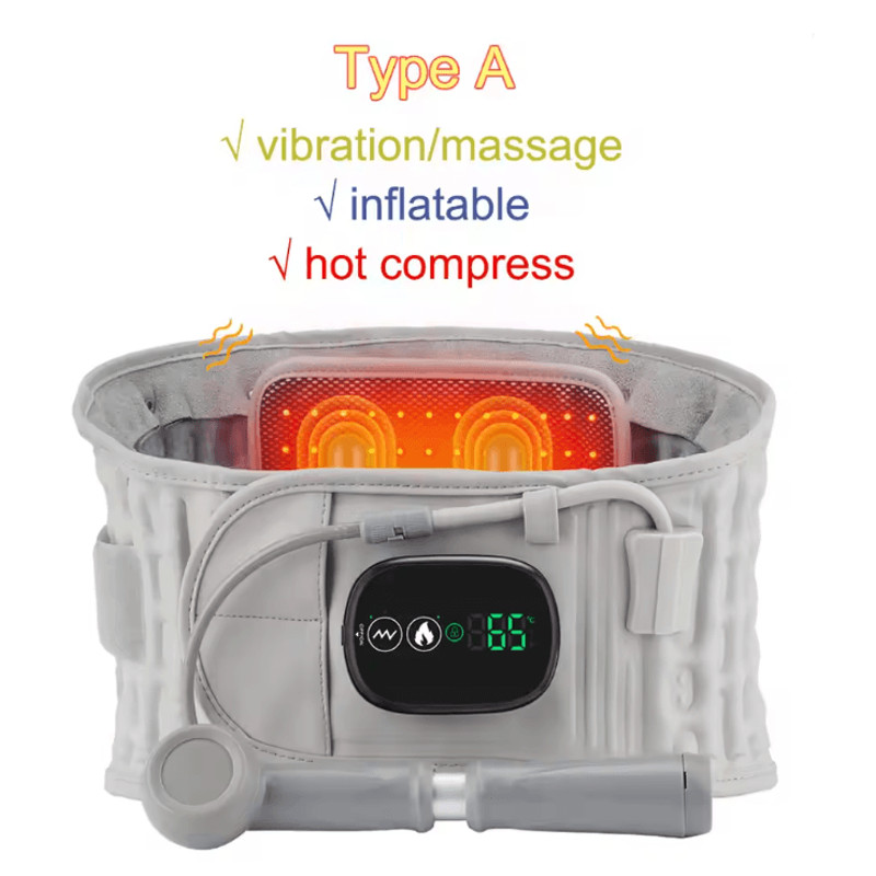 Heating Waist Massager Belt With Vibration And Inflatable Back Support 4