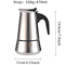 Stainless Steel Moka Pot Italian Coffee Maker Stovetop Espresso Pot 9 Cup 6