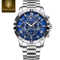 Luxury Stainless Steel Chronograph Watch For Men Waterproof Quartz Design 5