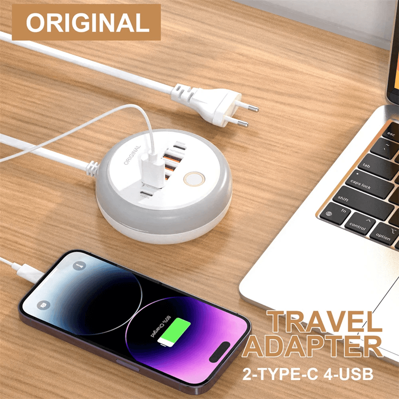 50W USB Charger Multi Port Power Strip With Fast Charging Adapter 1