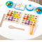 Montessori Wooden Bead Sorting Toy With Clip For Fine Motor Skill Development 0