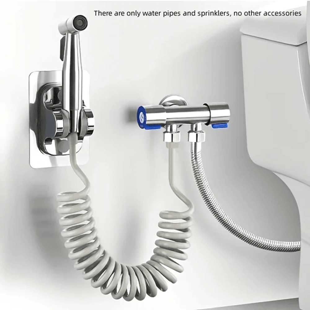 High Pressure Handheld Shower Kit Stainless Steel Cleaning Spray Gun 3